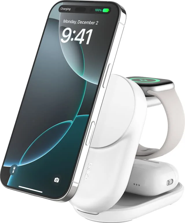 Belkin 25W Qi2 3-i-1 magnetisk laddare