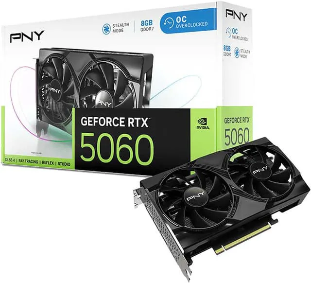 PNY GeForce RTX 5060 OC Dual Fan 8GB grafikkort