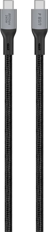 Sandstrøm USB-C Gen4 flätad kabel 1,2 m