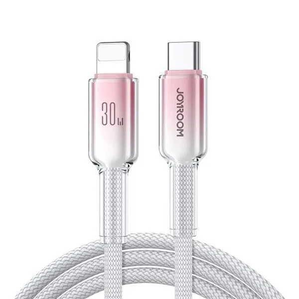 Joyroom Crystal-Clear USB-Kabel 30W USB-C till Lightning