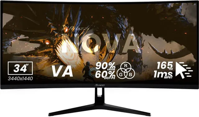 Arozzi Nova 34“ Curved VA 165Hz