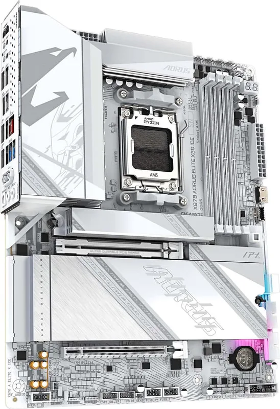 Gigabyte X870 AORUS ELITE X3D ICE moderkort