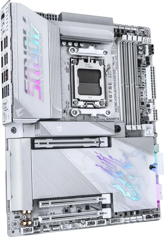 GIGABYTE X870E AORUS PRO X3D ICE AMD X870E Sokkel AM5 ATX