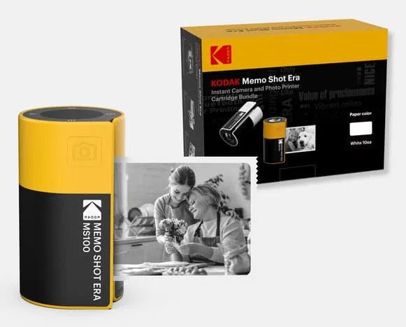 Kodak MemoShot Era MS100, 68,58 x 45,72 mm, Svart, Gul, Filter, 308 g, 150 mm, 60 mm