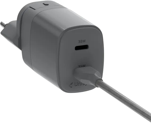 Unisynk 2-port 35W global multiladdare (grå)