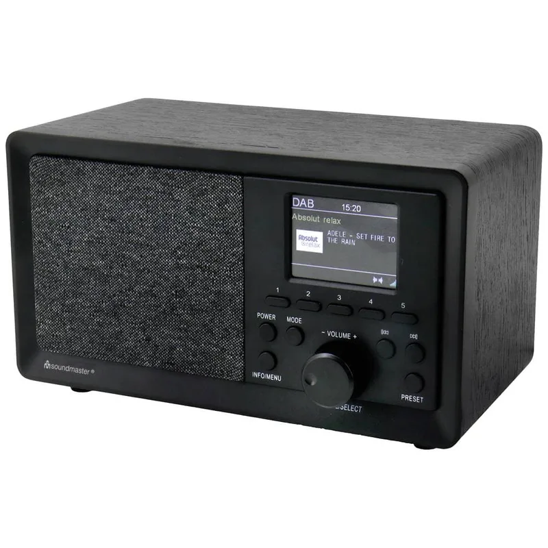 Bordsradio soundmaster DAB350SW DAB+, FM inkl. högtalarlåda, Väckningsfunktion Svart