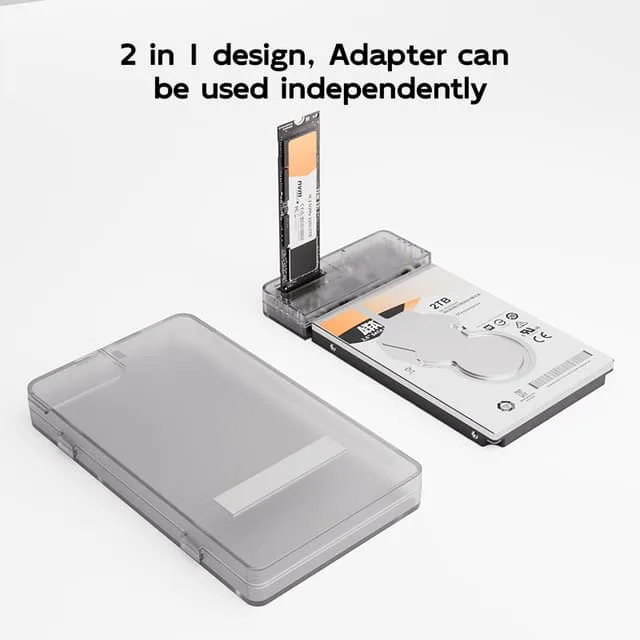MAIWO 2.5"" SATA HDD, SSD & M.2 NVMe kabinett 10Gbps