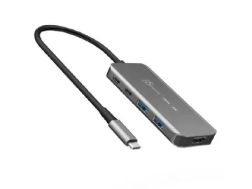 j5create JCH453-N USB4® 8K60 Slim Hub, USB4, HDMI, USB 3.2 Gen 2 (3.1 Gen 2) Type-A, USB 3.2 Gen 2 (3.1 Gen 2) Type-C, USB Type-C, 10000 Mbit/s, 1920
