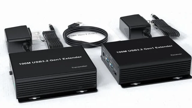 NÖRDIC USB 3.2 Förlängare 5Gbps 2xUSB-A + 2xUSB-C upp till 100m