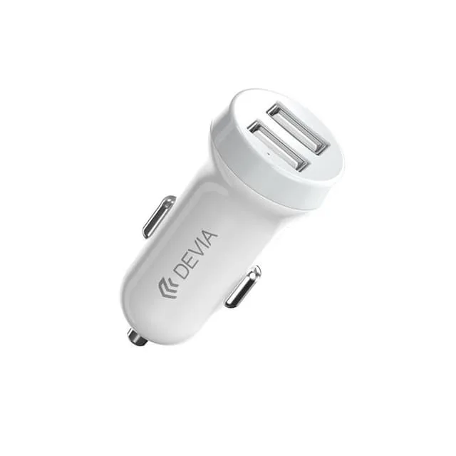 Devia Billaddare 2x USB 3.1A med Lightning Kabel Smart