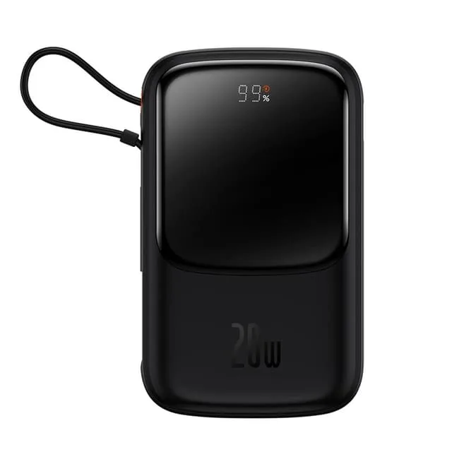 Baseus Powerbank Qpow 10000mAh 20W med Inbyggd Lightning Kabel