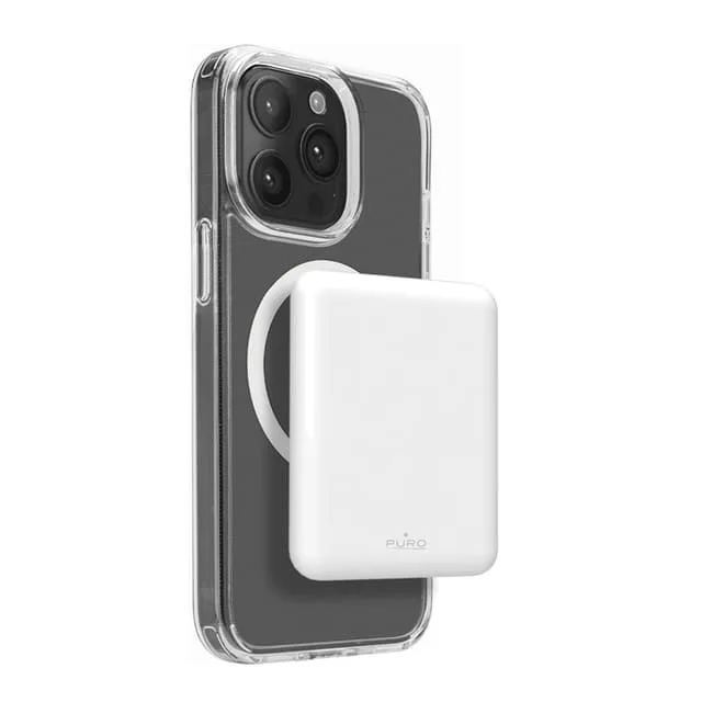 PURO Power Mag 5000 mAh Trådlös laddning Vit