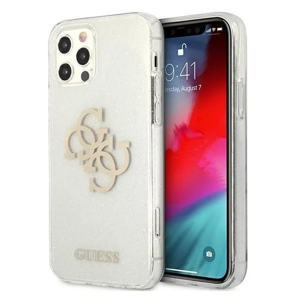 Guess iPhone 12 Pro Max Skal Glitter Logo