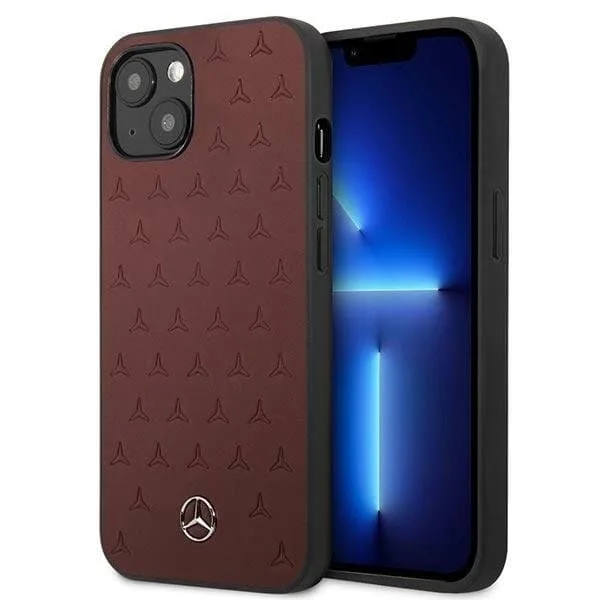 Mercedes Läder Stars Pattern Skal iPhone 13 Mini