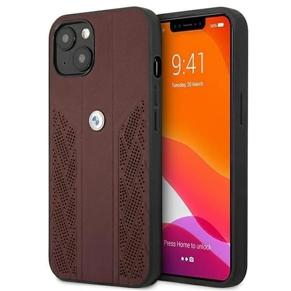 BMW Läder Curve Perforate Skal iPhone 13