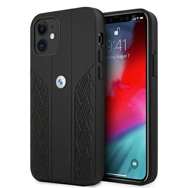 BMW Läder Curve Perforate Skal iPhone 12 mini
