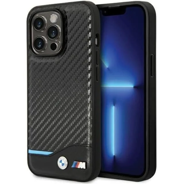 BMW Mobilskal till iPhone 13 Pro Max Läder Carbon