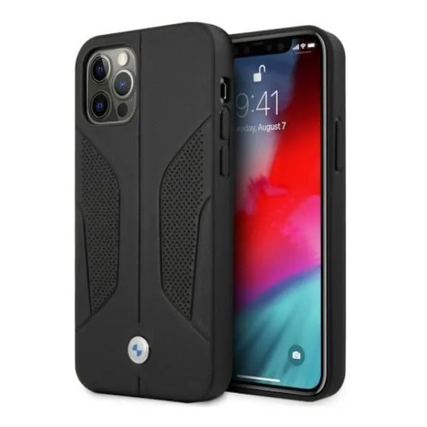 BMW Läder Perforate Sides Skal iPhone 12 Pro Max