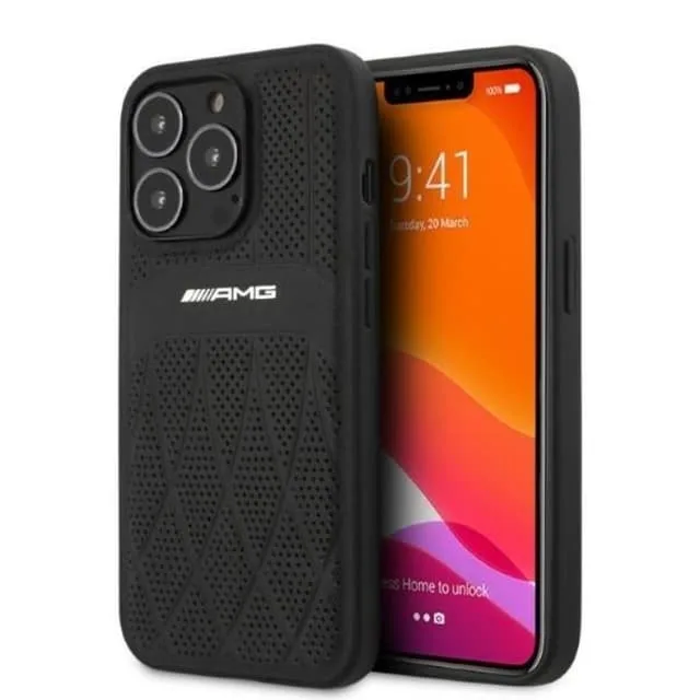 Mercedes AMG Mobilskal till iPhone 13 Pro/13 Läder Curved Lines