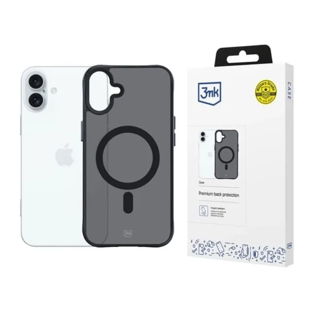 3MK iPhone 16 Mobilskal Magsafe Smoke