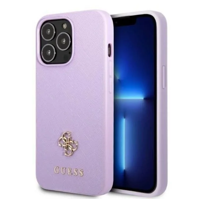 Guess Mobilskal till iPhone 13 Pro Saffiano Small Metall Logo
