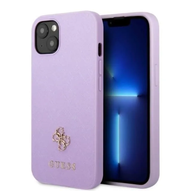 Guess Mobilskal till iPhone 13 Mini Saffiano Small Metall Logo