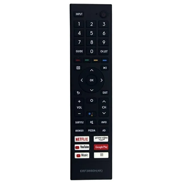 MTK ersättningsfjärrkontroll för ERF3W80H till Hisense TV, utan röstfunktion