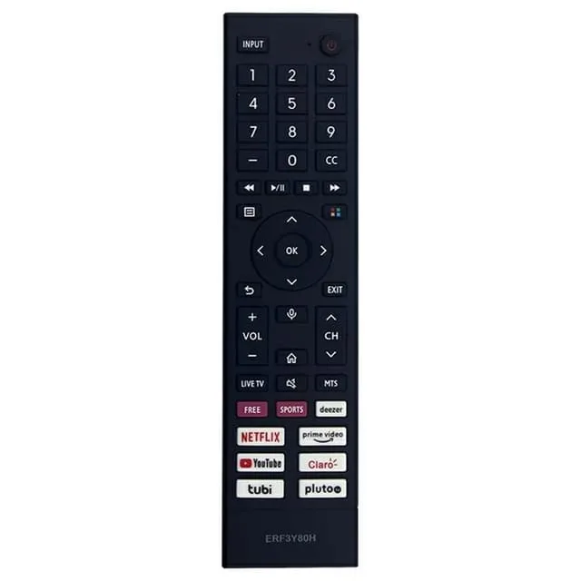 MTK ersättningsfjärrkontroll för ERF3Y80H till Hisense TV, utan röstfunktion