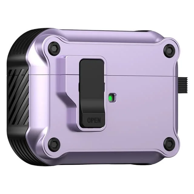 För AirPods Pro 3 Skyddande fodral TPU + PC Skal med krok / karbinhake