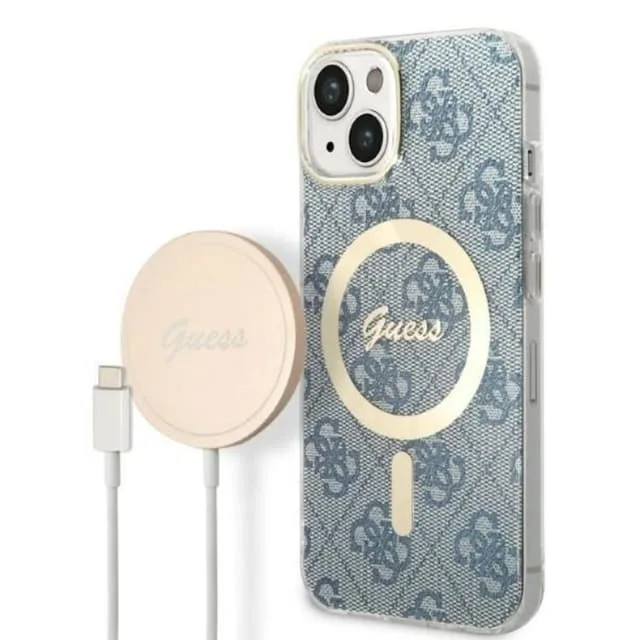 Guess iPhone 14 Magsafe Skal Print + Trådlös Laddare