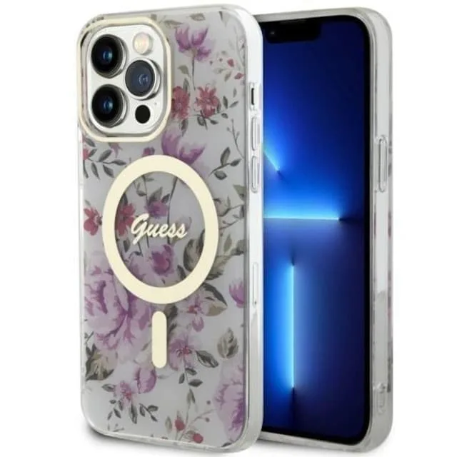 Guess Mobilskal till iPhone 14 Pro Max MagSafe Flower