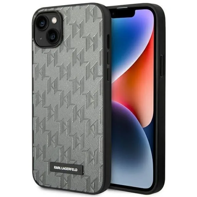 Karl Lagerfeld iPhone 14 Plus Skal Saffiano Mono Metal Logo