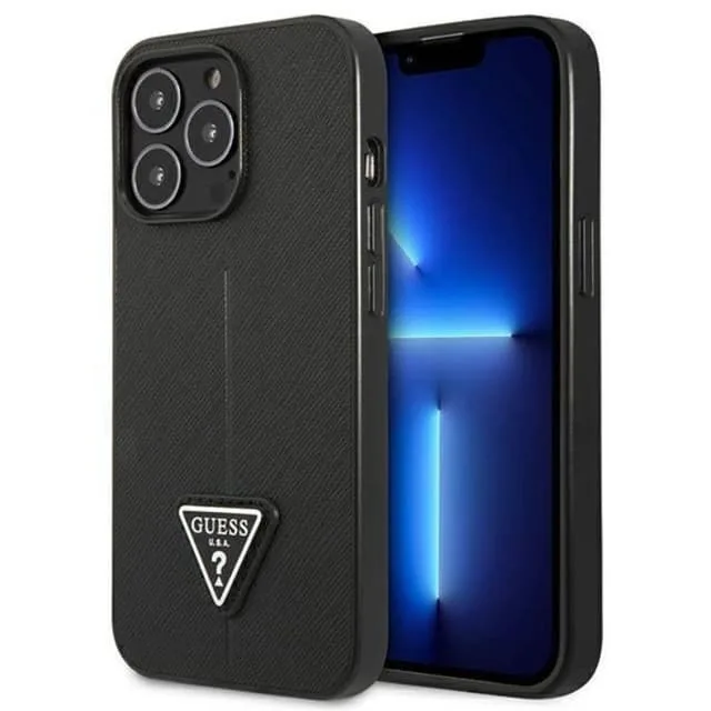 Guess iPhone 14 Pro Skal Saffiano Triangle Logo