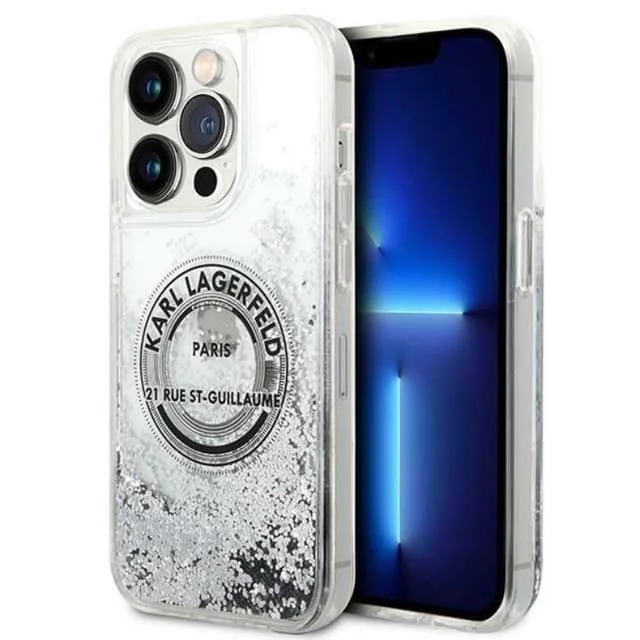Karl Lagerfeld iPhone 14 Pro Skal Liquid Glitter RSG