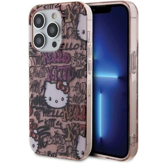 Hello Kitty Mobilskal till iPhone 14 Pro Max IML Tags Graffiti