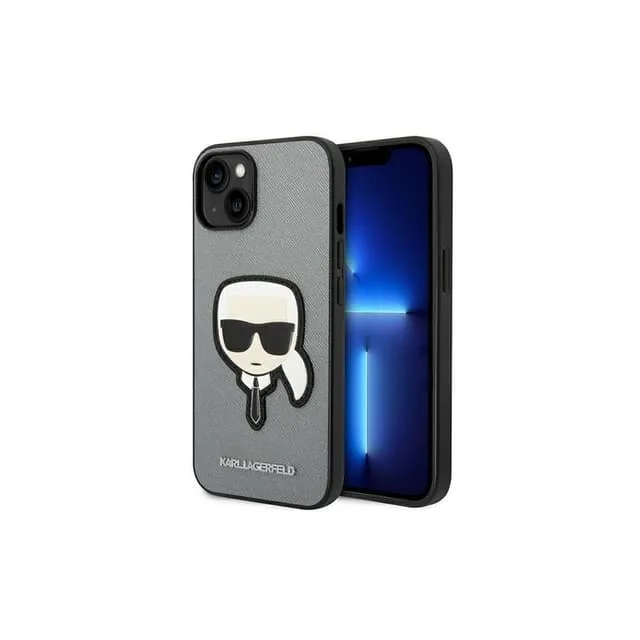 Karl Lagerfeld Fodral Saffiano Silver iPhone 14 Pro