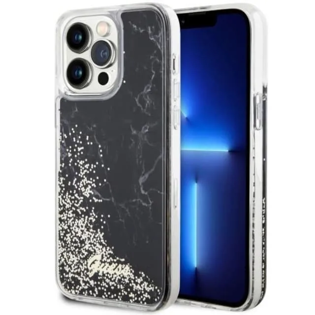 Guess Mobilskal till iPhone 14 Pro Liquid Glitter Marble