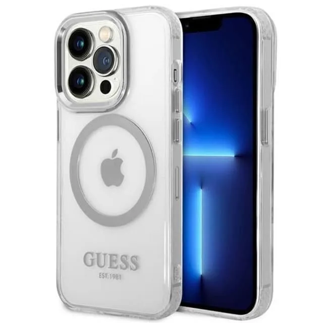 Guess iPhone 14 Pro Max Skal Magsafe Metal Outline