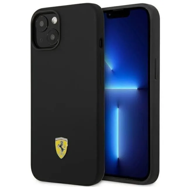 Ferrari iPhone 14 Plus Skal Silicone Metal Logo