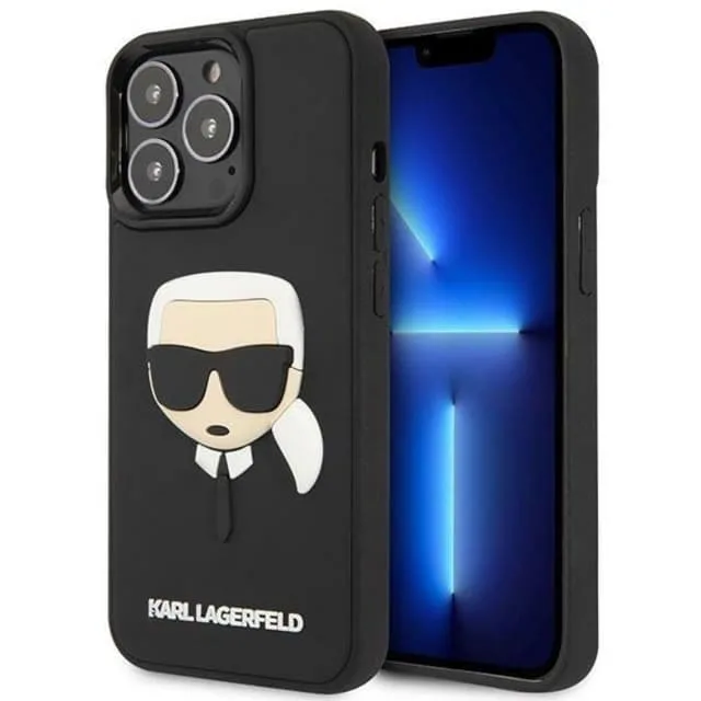 Karl Lagerfeld iPhone 14 Pro Skal 3D Rubber Karl`s Head