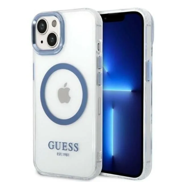 Guess iPhone 14 Plus Skal Magsafe Metal Outline
