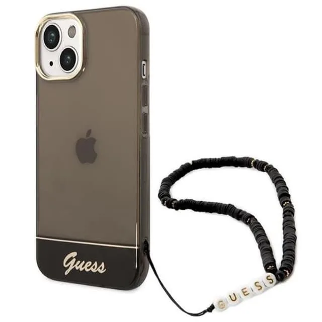 Guess iPhone 14 Skal Translucent Pearl Strap