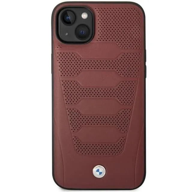 BMW Mobilskal till iPhone 14 Läder Seats Pattern