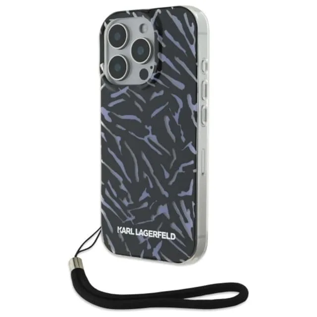 Dėklas Karl Lagerfeld KLHCP16LHZBPKCCU iPhone 16 Pro 6,3" violetinė/violetinė Zebra Med Sladd
