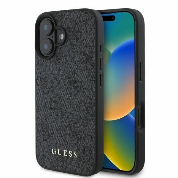 Guess Mobilskal till iPhone 16 4G Metal Gold Logo