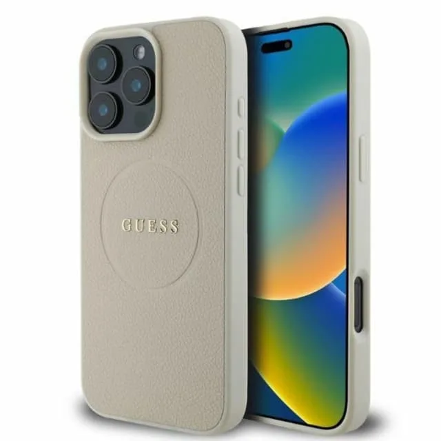 Guess iPhone 16 Pro Max Mobilskal Magsafe Grained Ring