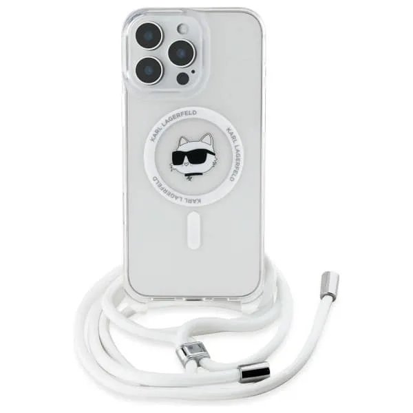 Karl Lagerfeld Mobilskal till iPhone 16 Pro MagSafe IML Choupette Head & Cord