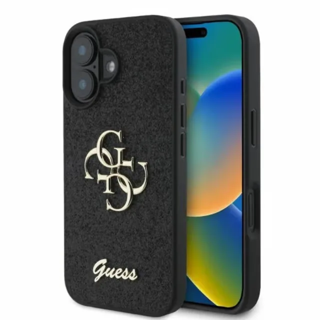 Guess iPhone 16 Mobilskal Fixed Glitter Big 4G