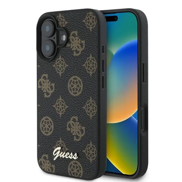 Guess iPhone 16 Plus Mobilskal Magsafe Peony Script