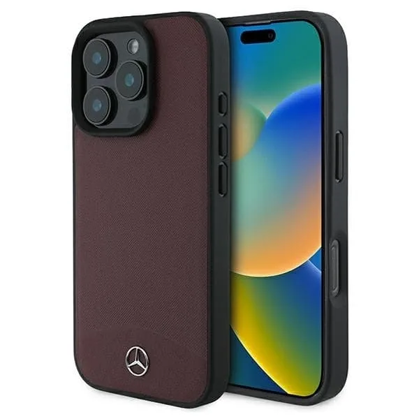Mercedes Mobilskal till iPhone 16 Pro MagSafe Textured Plain Läder
